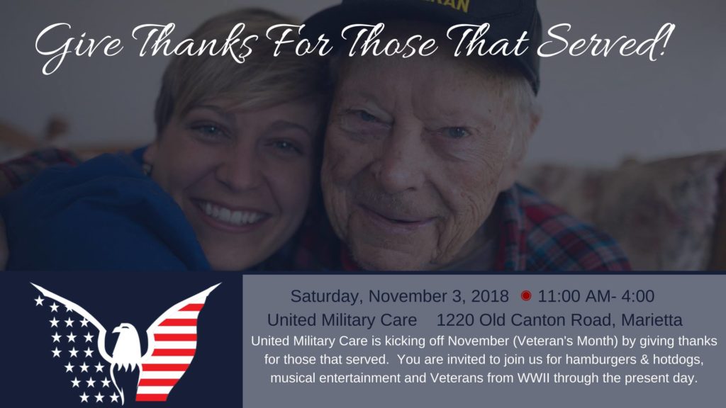 Banner for United Military Care - Giving Thanks for Those Who Served